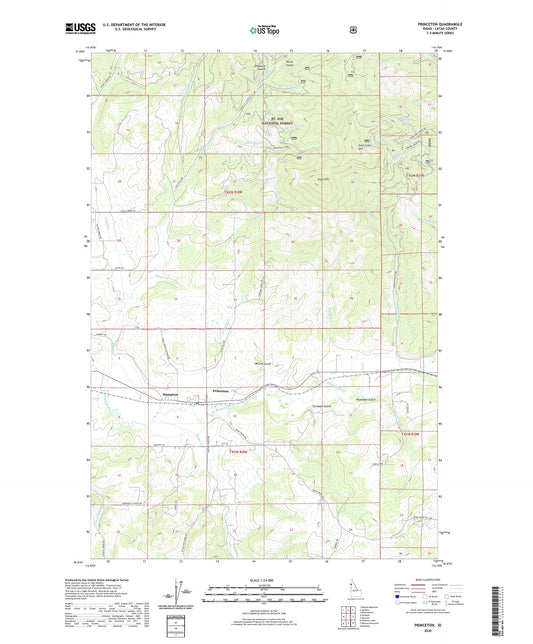 Princeton Idaho US Topo Map Image