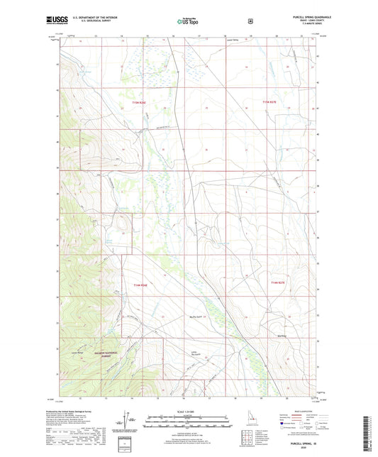 Purcell Spring Idaho US Topo Map Image