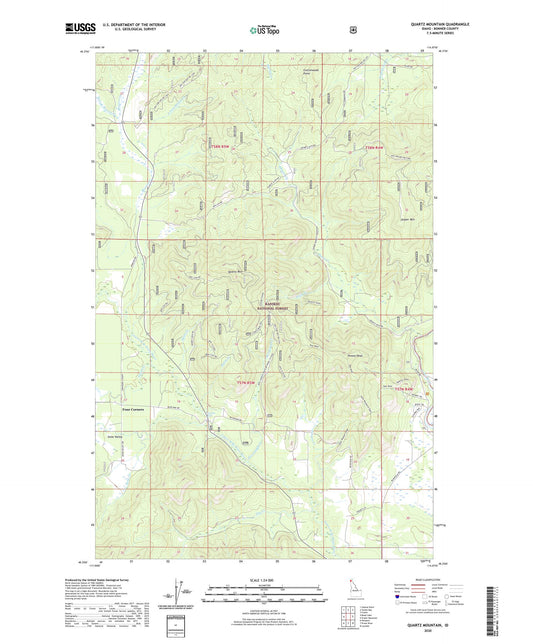 Quartz Mountain Idaho US Topo Map Image