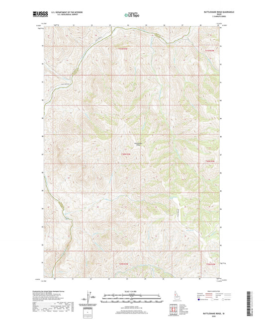 Rattlesnake Ridge Idaho US Topo Map Image