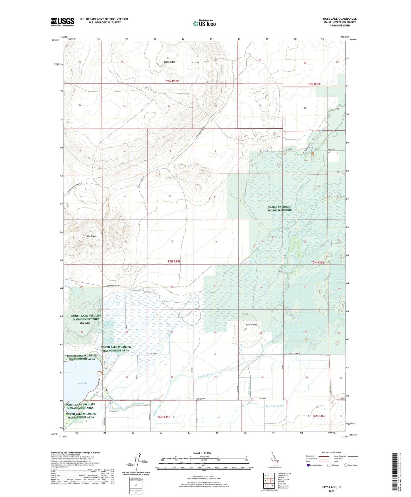 Rays Lake Idaho US Topo Map Image