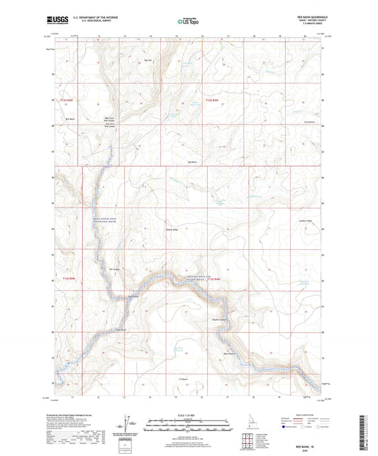Red Basin Idaho US Topo Map Image