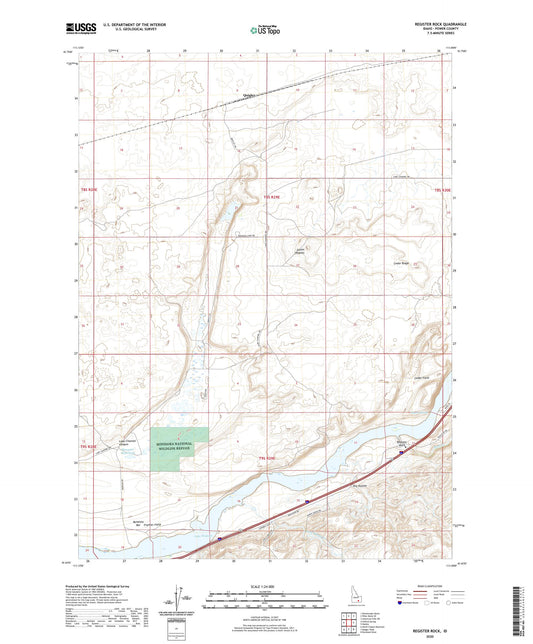 Register Rock Idaho US Topo Map Image