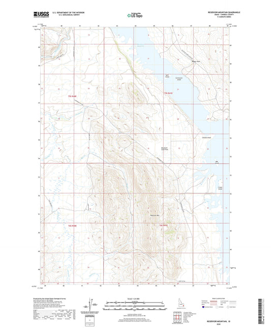 Reservoir Mountain Idaho US Topo Map Image