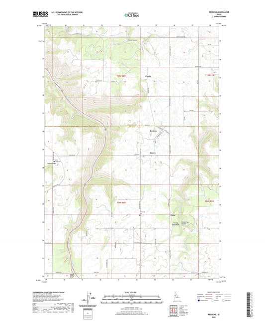 Reubens Idaho US Topo Map Image