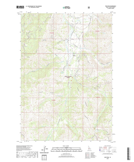 Rice Peak Idaho US Topo Map Image