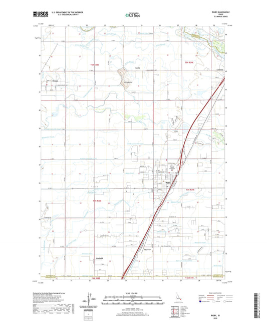 Rigby Idaho US Topo Map Image