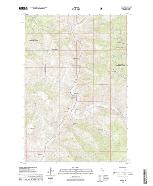 Riggins Idaho US Topo Map Image