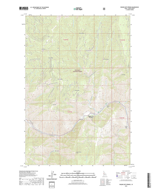 Riggins Hot Springs Idaho US Topo Map Image