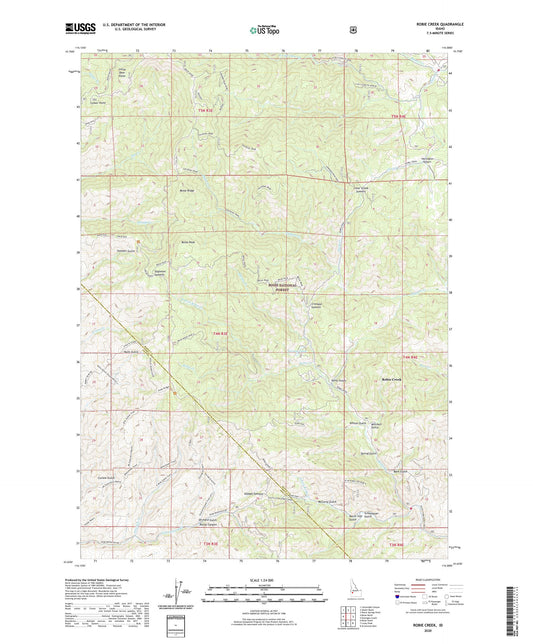 Robie Creek Idaho US Topo Map Image