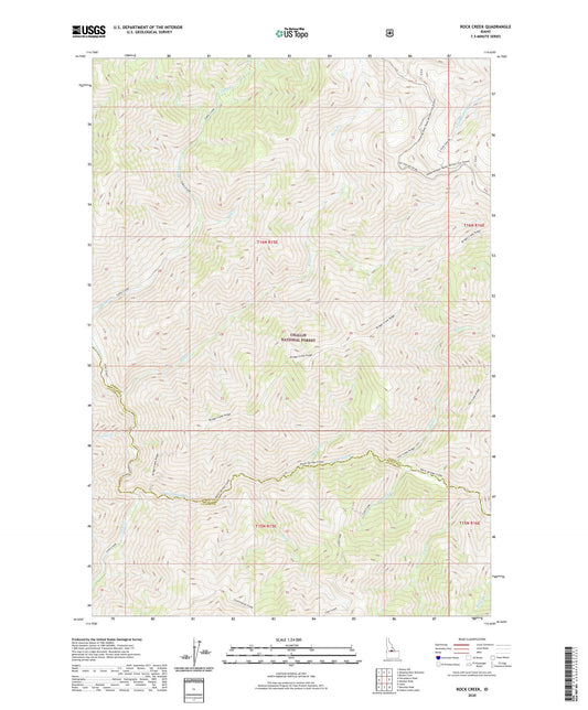 Rock Creek Idaho US Topo Map Image