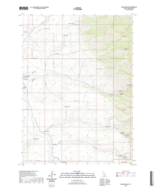 Rockland East Idaho US Topo Map Image