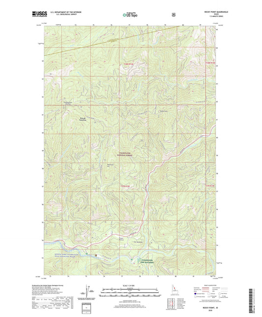 Rocky Point Idaho US Topo Map Image