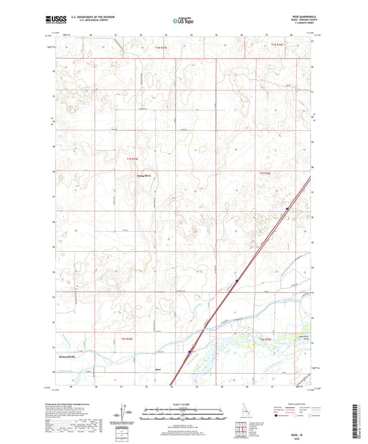 Rose Idaho US Topo Map Image