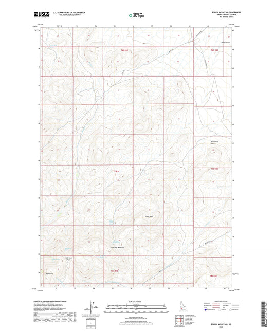 Rough Mountain Idaho US Topo Map Image