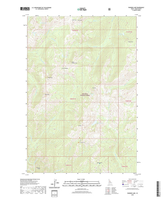 Running Lake Idaho US Topo Map Image