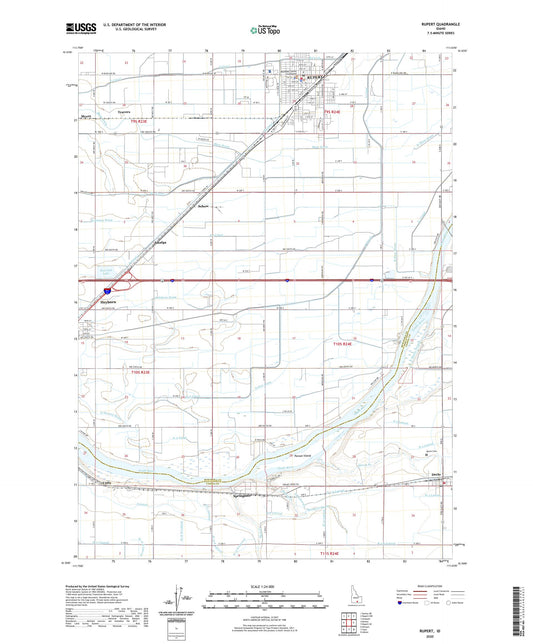 Rupert Idaho US Topo Map Image