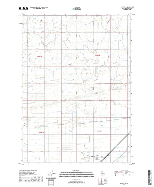 Rupert NW Idaho US Topo Map Image