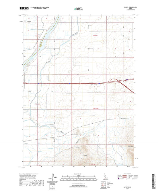 Rupert SE Idaho US Topo Map Image