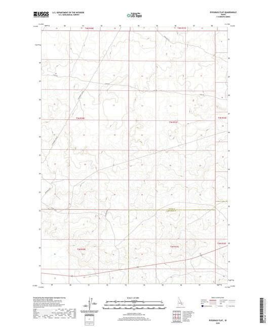 Ryegrass Flat Idaho US Topo Map Image