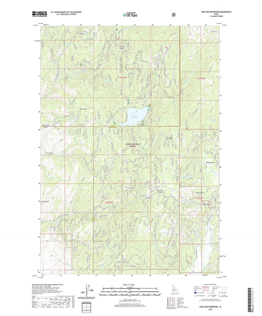 Sage Hen Reservoir Idaho US Topo Map Image