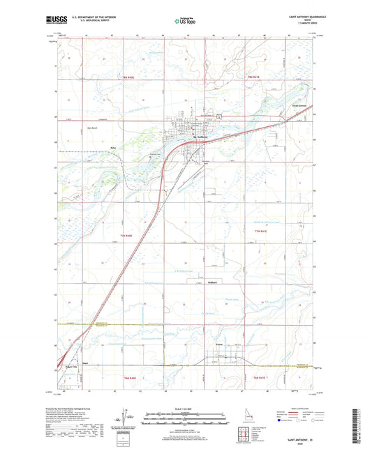 Saint Anthony Idaho US Topo Map Image