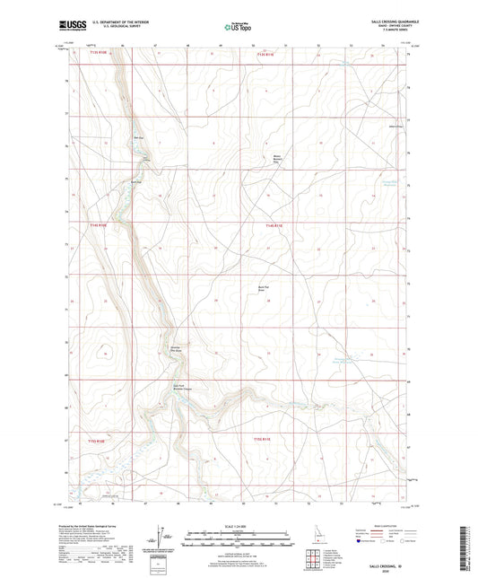 Salls Crossing Idaho US Topo Map Image