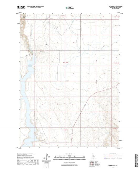 Salmon Butte Idaho US Topo Map Image