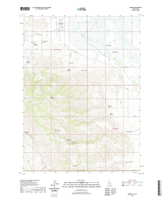 Samaria Idaho US Topo Map Image