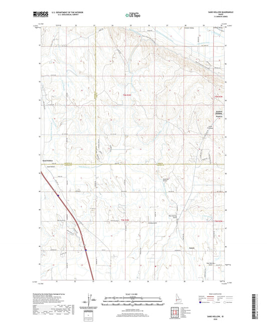 Sand Hollow Idaho US Topo Map Image