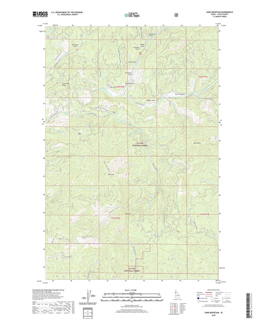 Sand Mountain Idaho US Topo Map Image