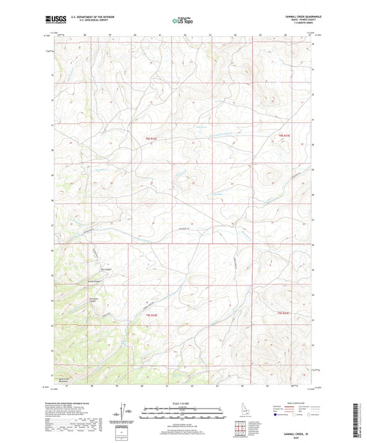 Sawmill Creek Idaho US Topo Map Image