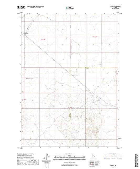 Scoville Idaho US Topo Map Image