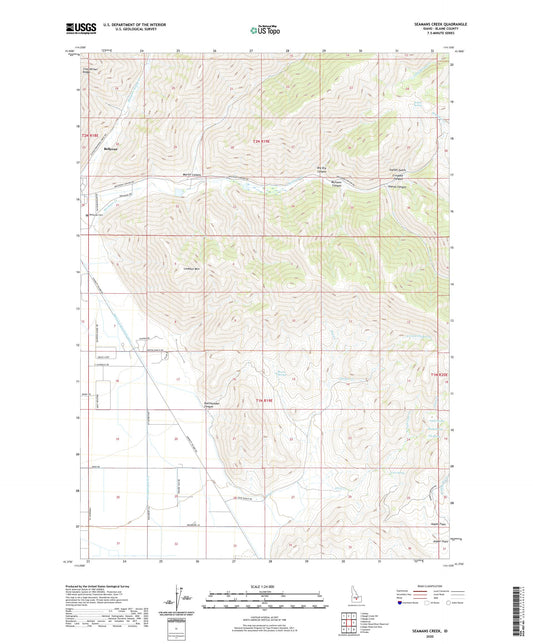 Seamans Creek Idaho US Topo Map Image