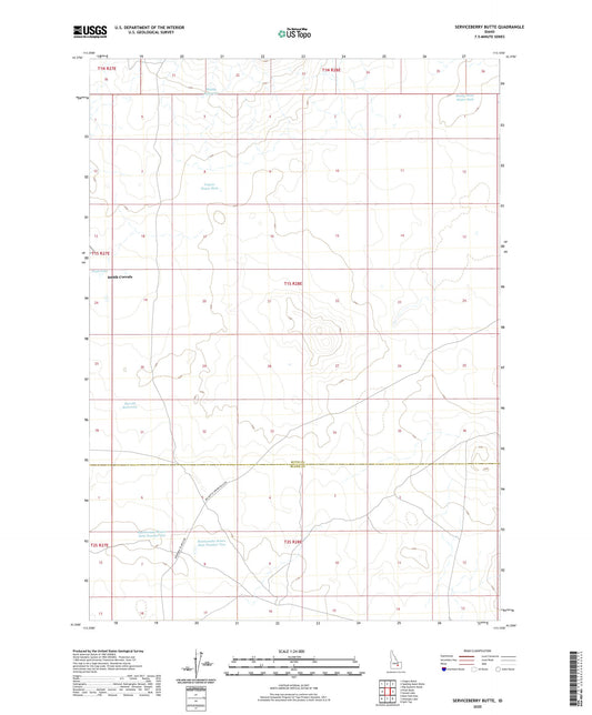 Serviceberry Butte Idaho US Topo Map Image