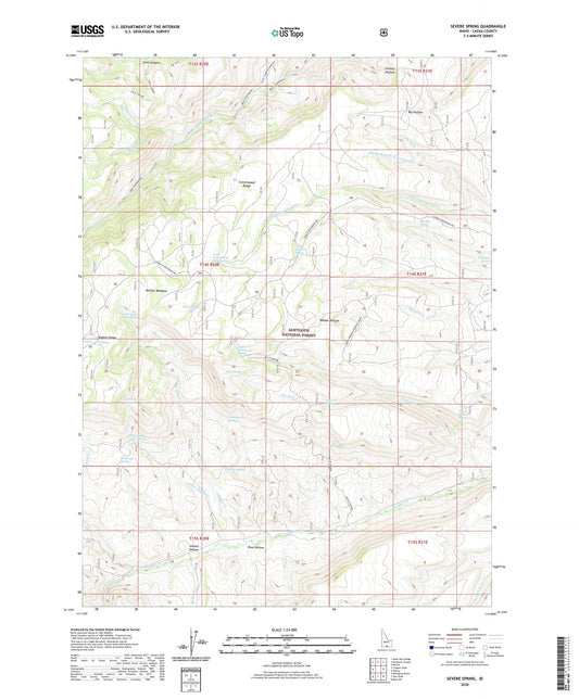 Severe Spring Idaho US Topo Map Image
