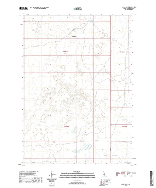 Shale Butte Idaho US Topo Map Image