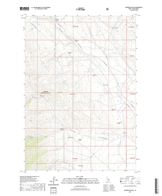 Shamrock Gulch Idaho US Topo Map Image
