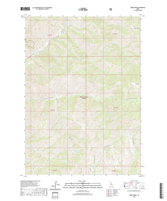 Sheep Creek Idaho US Topo Map Image