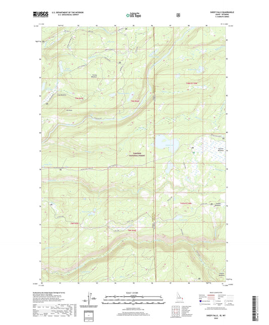 Sheep Falls Idaho US Topo Map Image