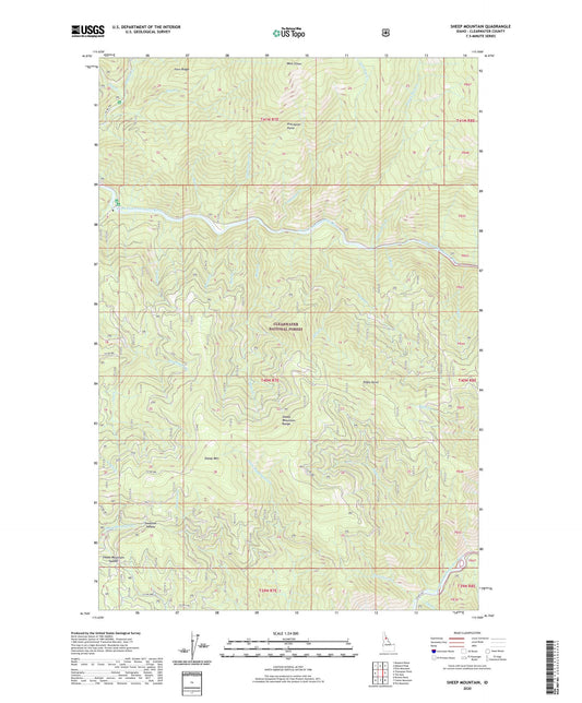 Sheep Mountain Idaho US Topo Map Image