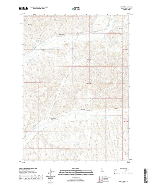 Sheep Ridge Idaho US Topo Map Image