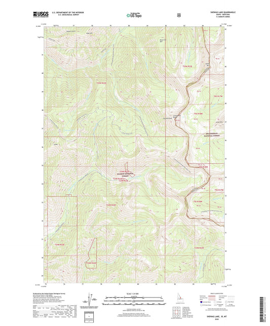Shewag Lake Idaho US Topo Map Image