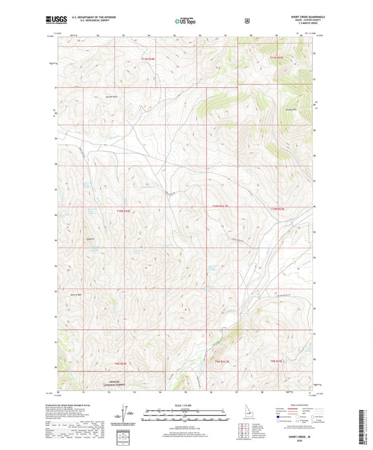 Short Creek Idaho US Topo Map Image