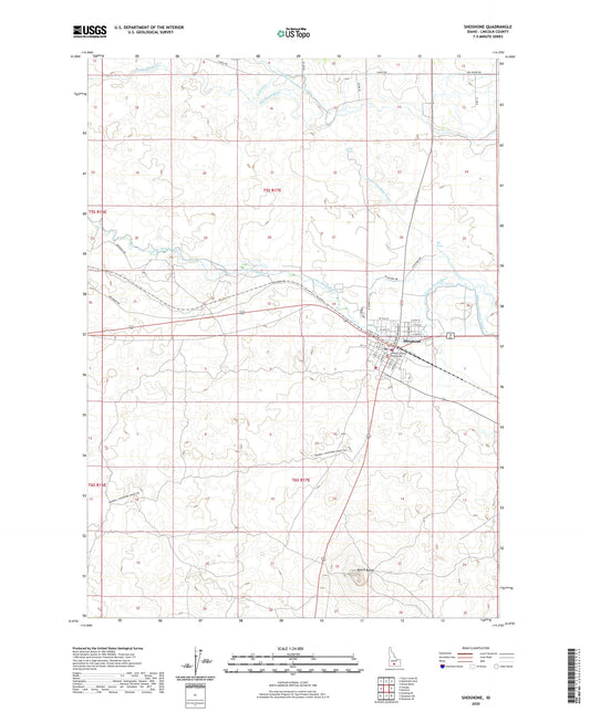 Shoshone Idaho US Topo Map Image