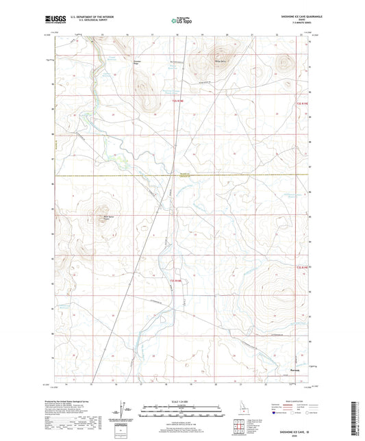 Shoshone Ice Cave Idaho US Topo Map Image