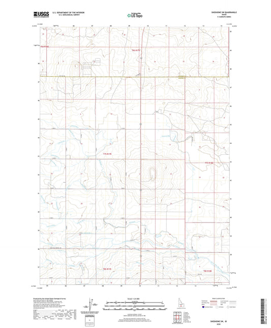 Shoshone SW Idaho US Topo Map Image