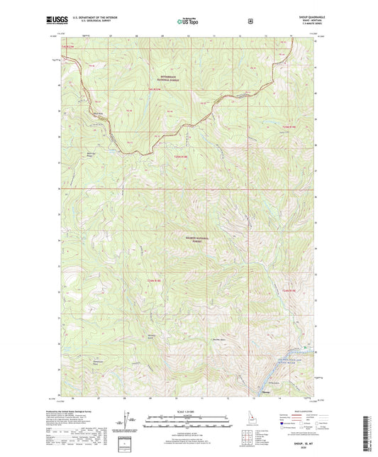 Shoup Idaho US Topo Map Image