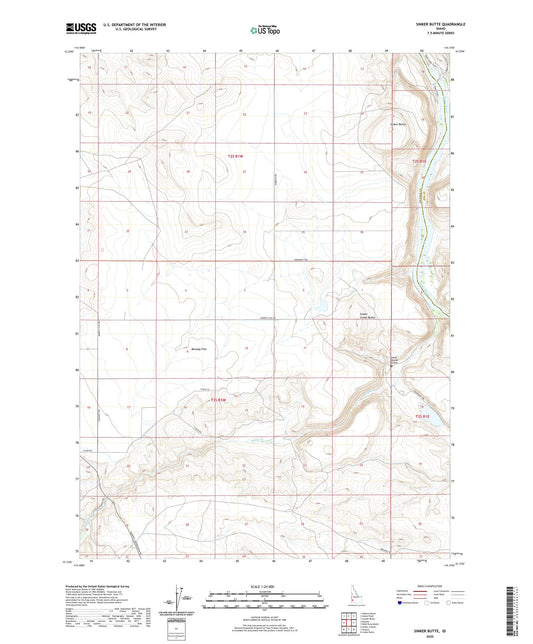 Sinker Butte Idaho US Topo Map Image
