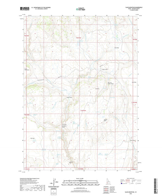 Slack Mountain Idaho US Topo Map Image
